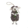 Korean-style wool felt pendant, three-dimensional doll pendant with little sheep holding flowers, creative bag pendant, Latongke cute pendant Item Picture